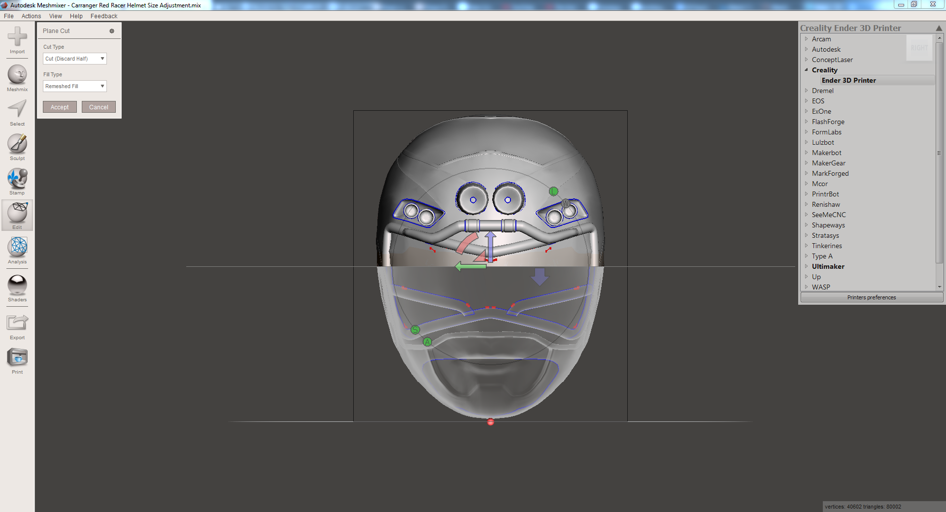 2019-01-18 09_18_27-Autodesk Meshmixer - Carranger Red Racer Helmet Size Adjustment.mix.png