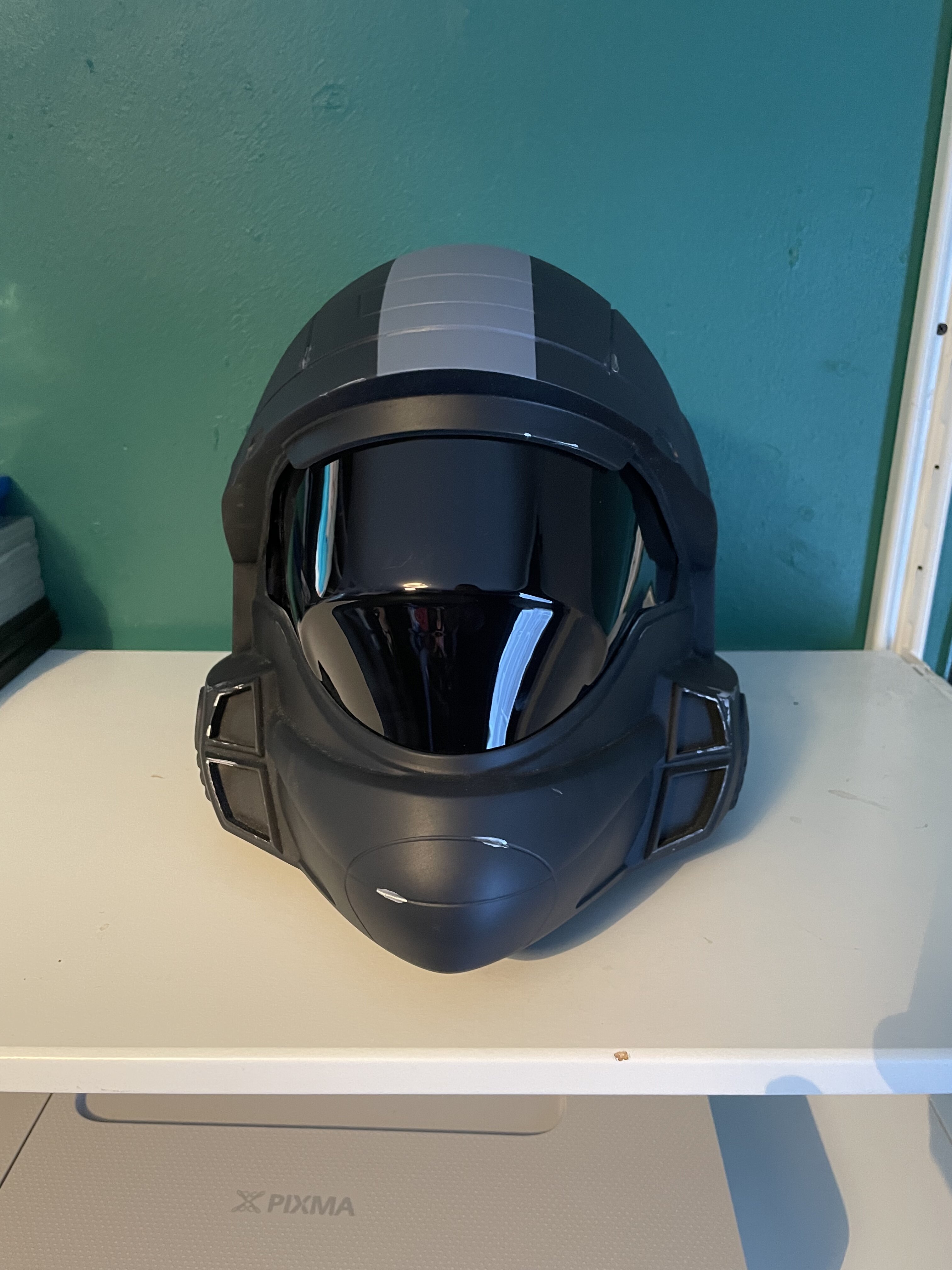 Chip gets a facelift, Cybercraft ODST helmet | Halo Costume and Prop ...