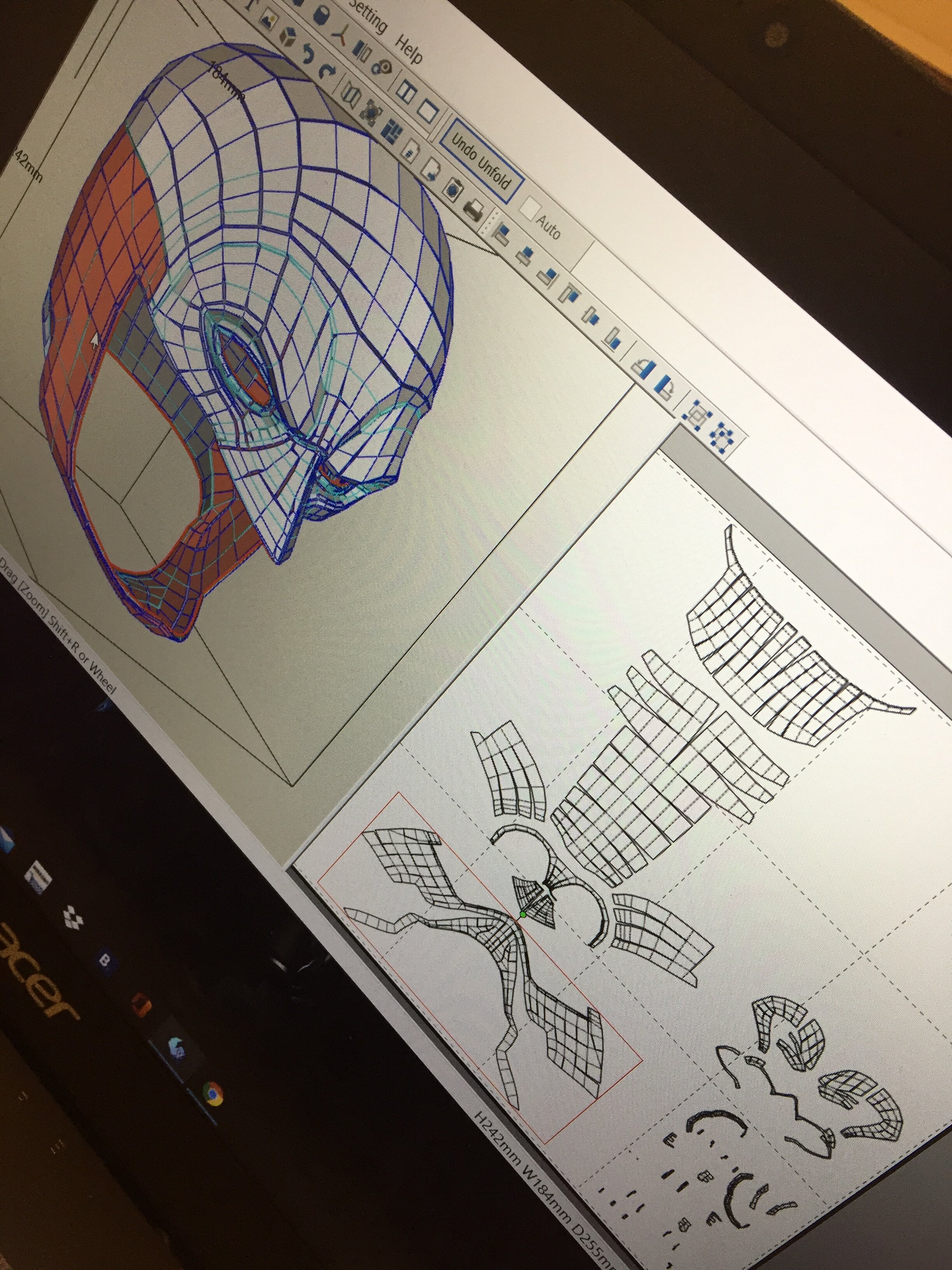 Superhero Foam Cowl for Halloween (need help unfolding) Halo Costume