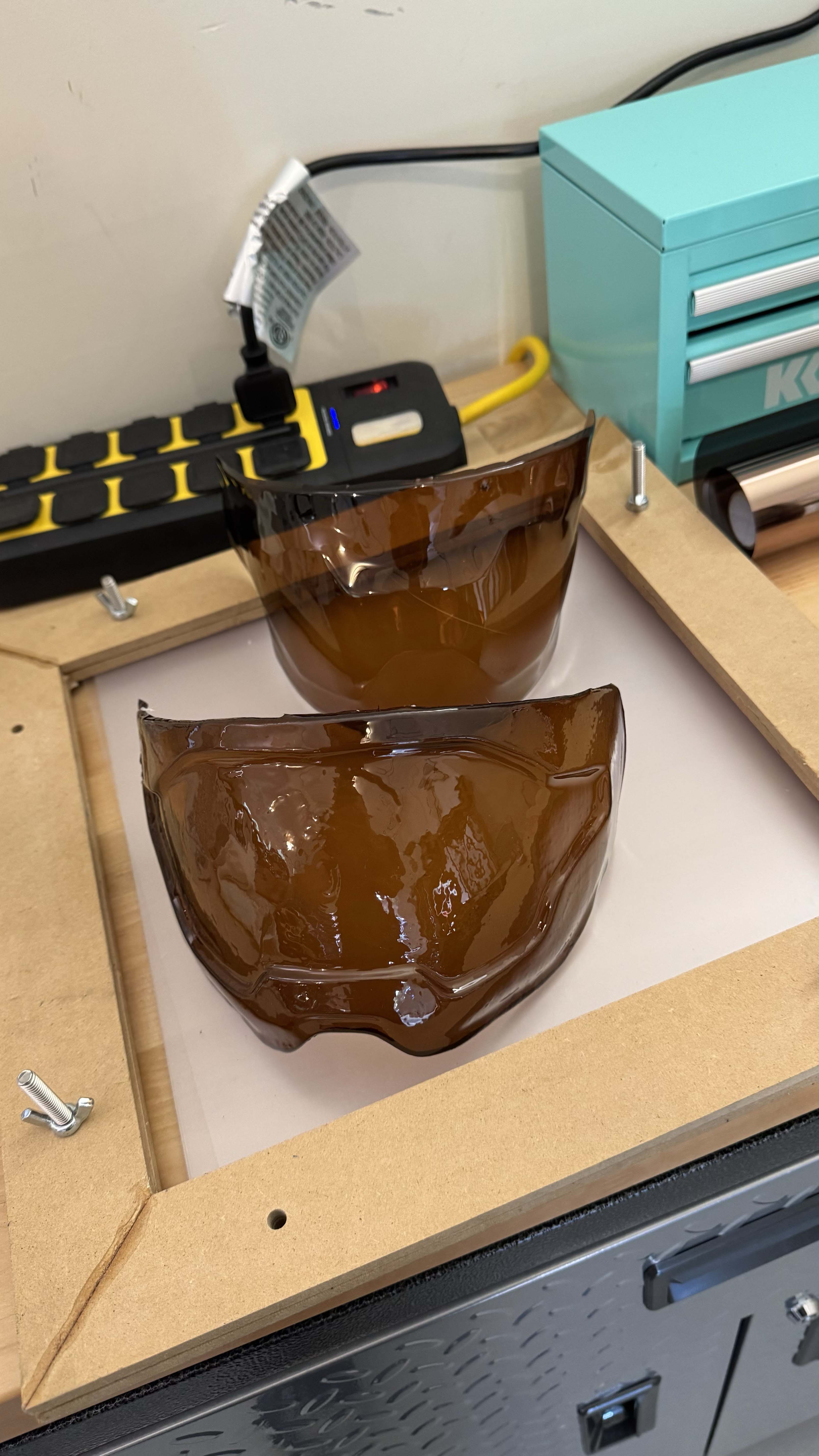 Clean brown tinted visors!