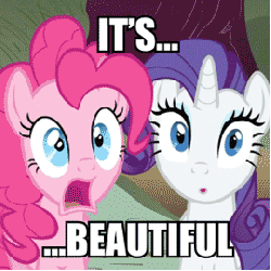 fe_pinkie-pie_rarity_animated_reaction-image_putting-your-hoof-down_jaw-drop_it-quo-s-beautiful_.gif