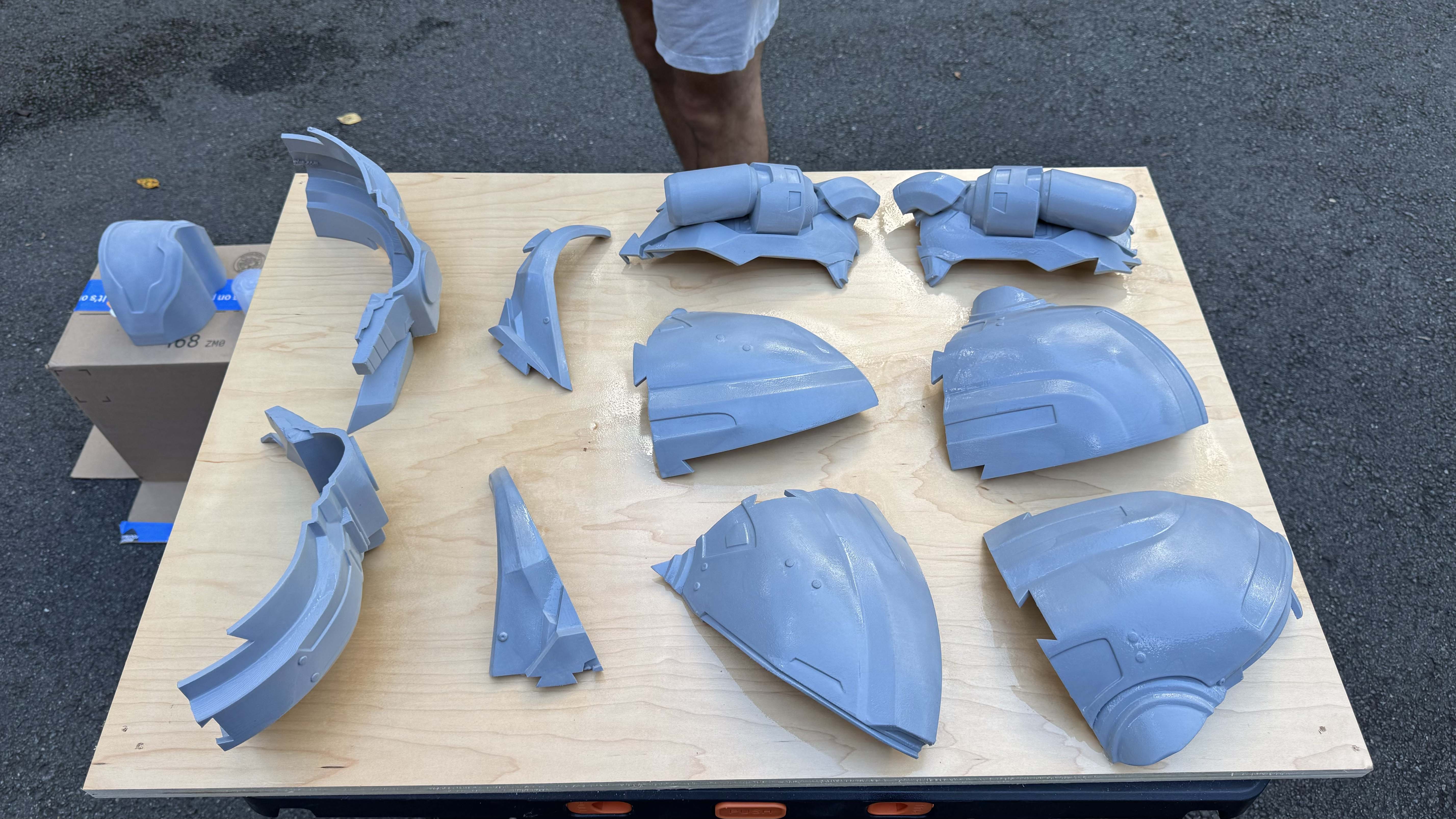 Single clear-coat before assembly.