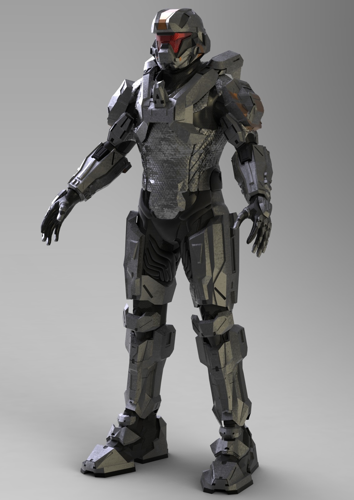 Halo 4 Recruit armor (3D Model build) | Halo Costume and Prop Maker ...