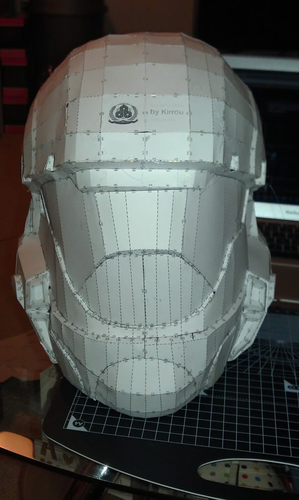 First attempt ODST pepakura helmet Halo Costume and Prop Maker