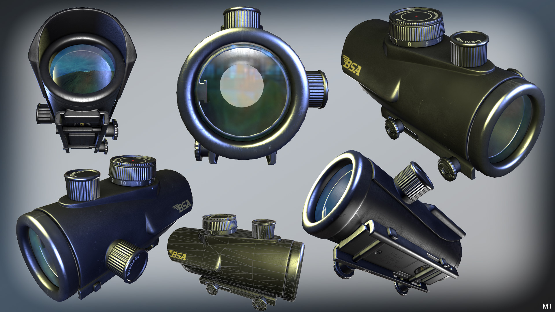BSA sight rendered in marmoset