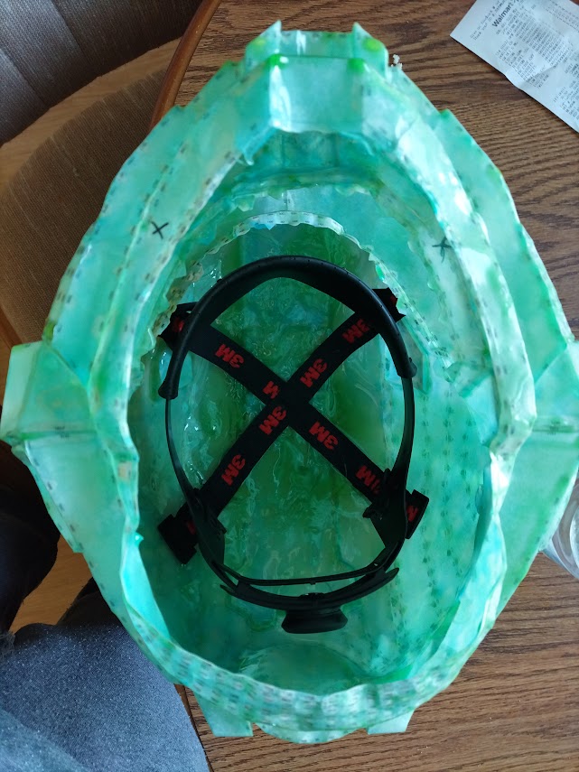 First Build, used a hard hat insert to make it wearable