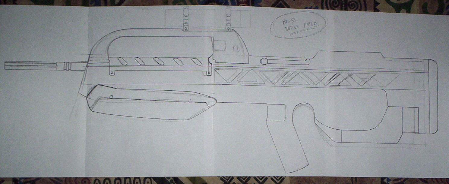 HALO 2 BR-55 Battle Rifle
