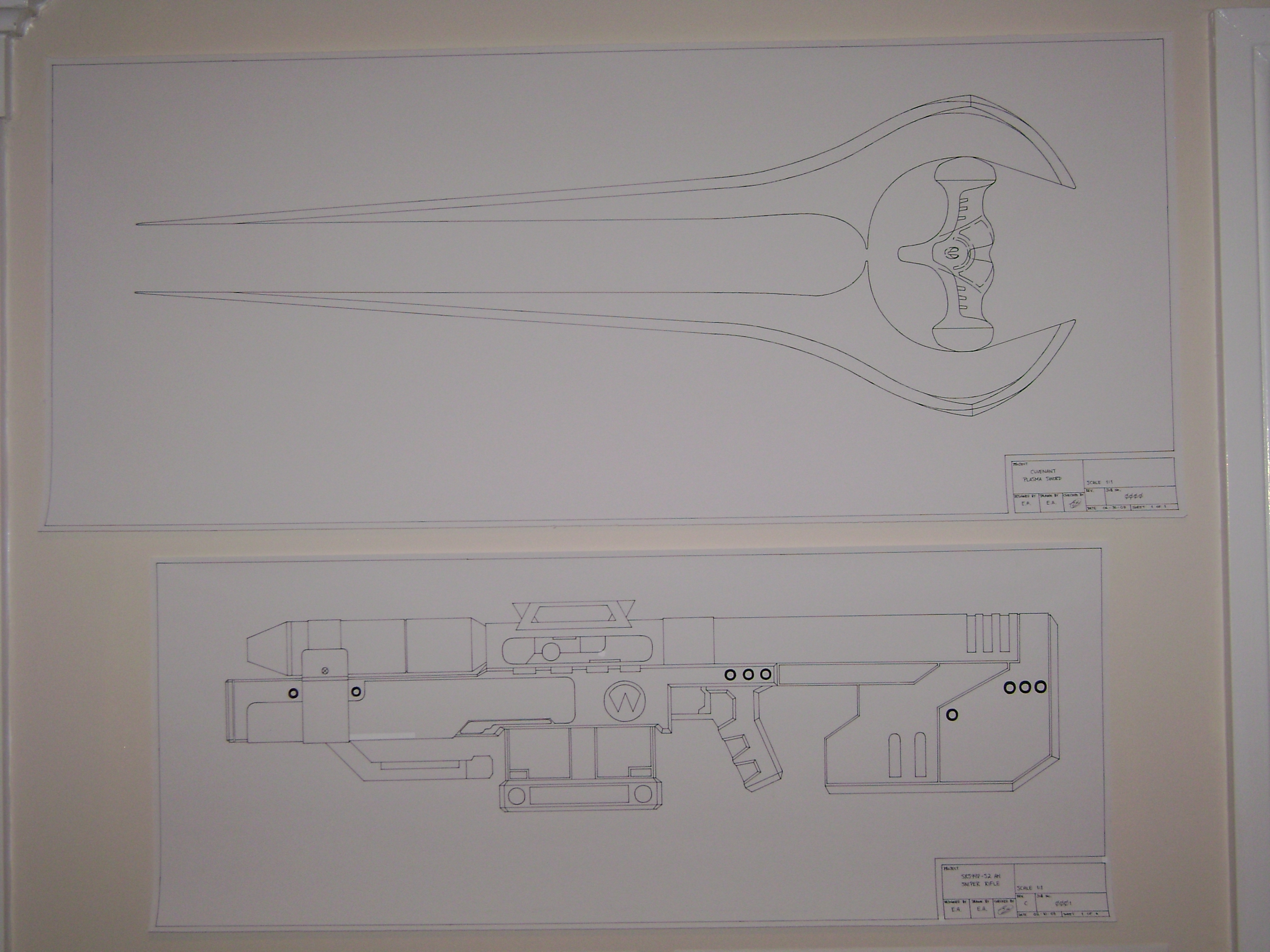 HALO 3 Covenant Energy Sword & SRS99D-S2 AM Sniper Rifle