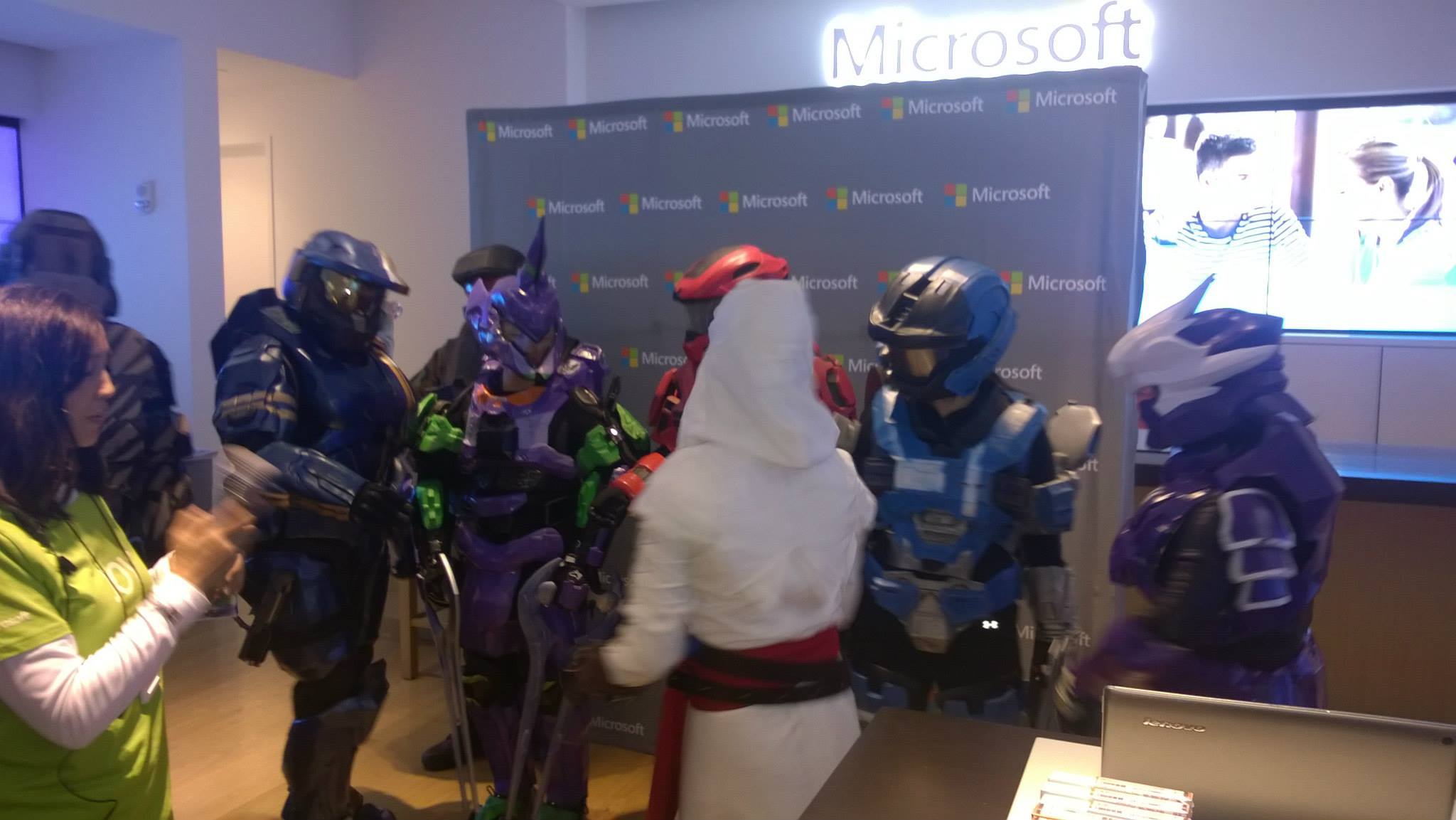 Halo Master Chief Collection release day and Assassin's Creed Unity release at Microsoft Store.