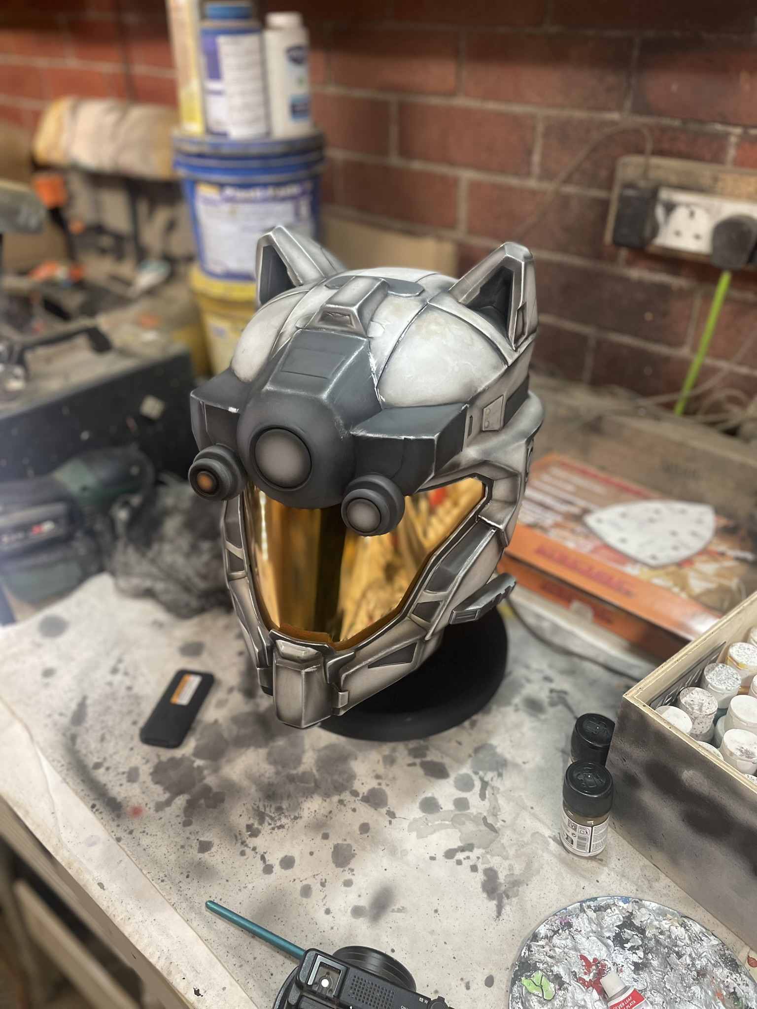 Halo reach operator helmet with cat ears