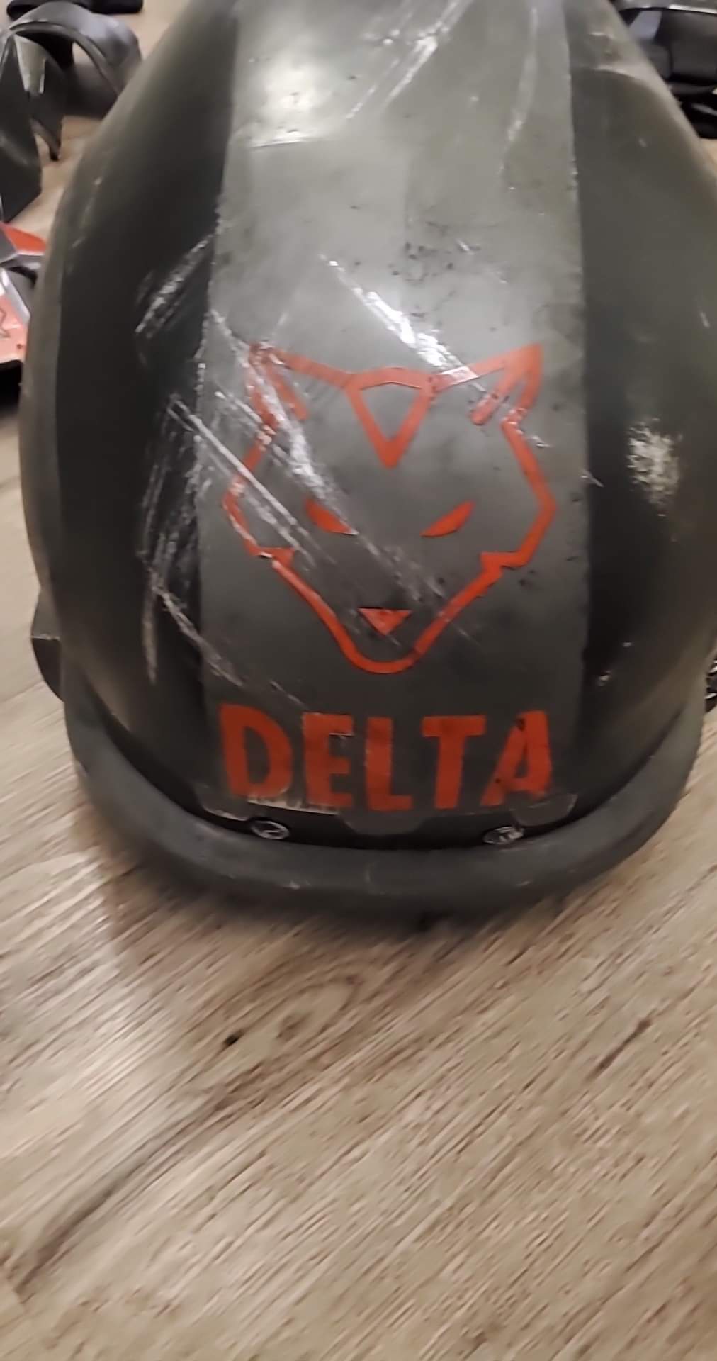 Helmet back weathered
