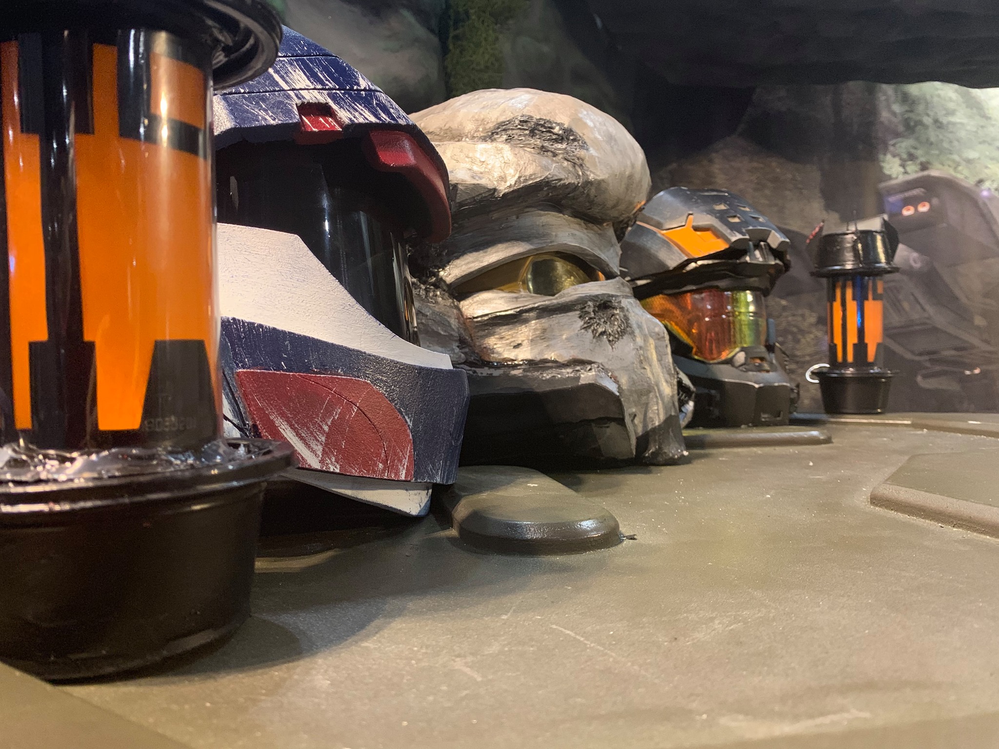 Helmets off