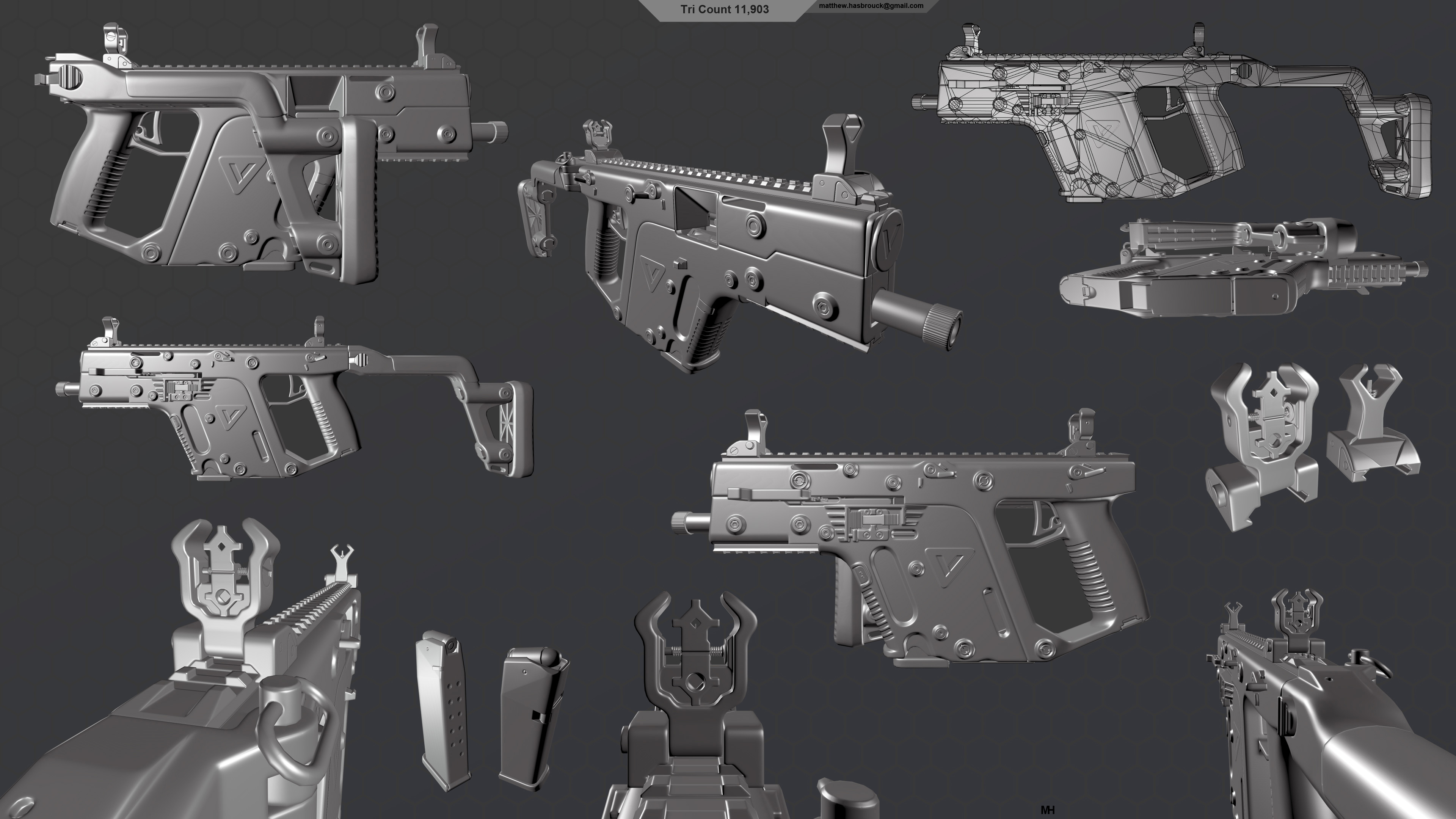 KRISS Vector Bake renders