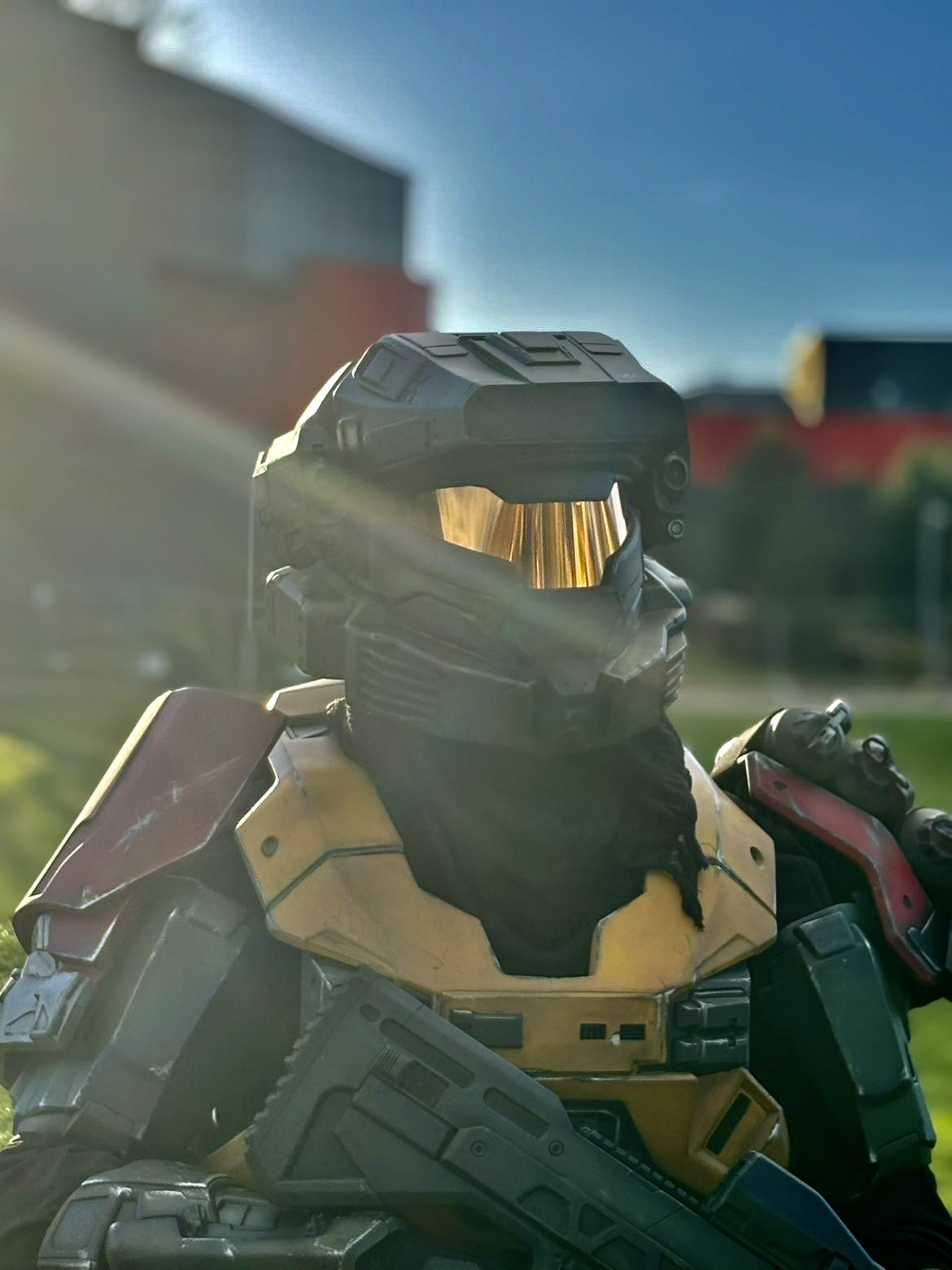 looking into distance