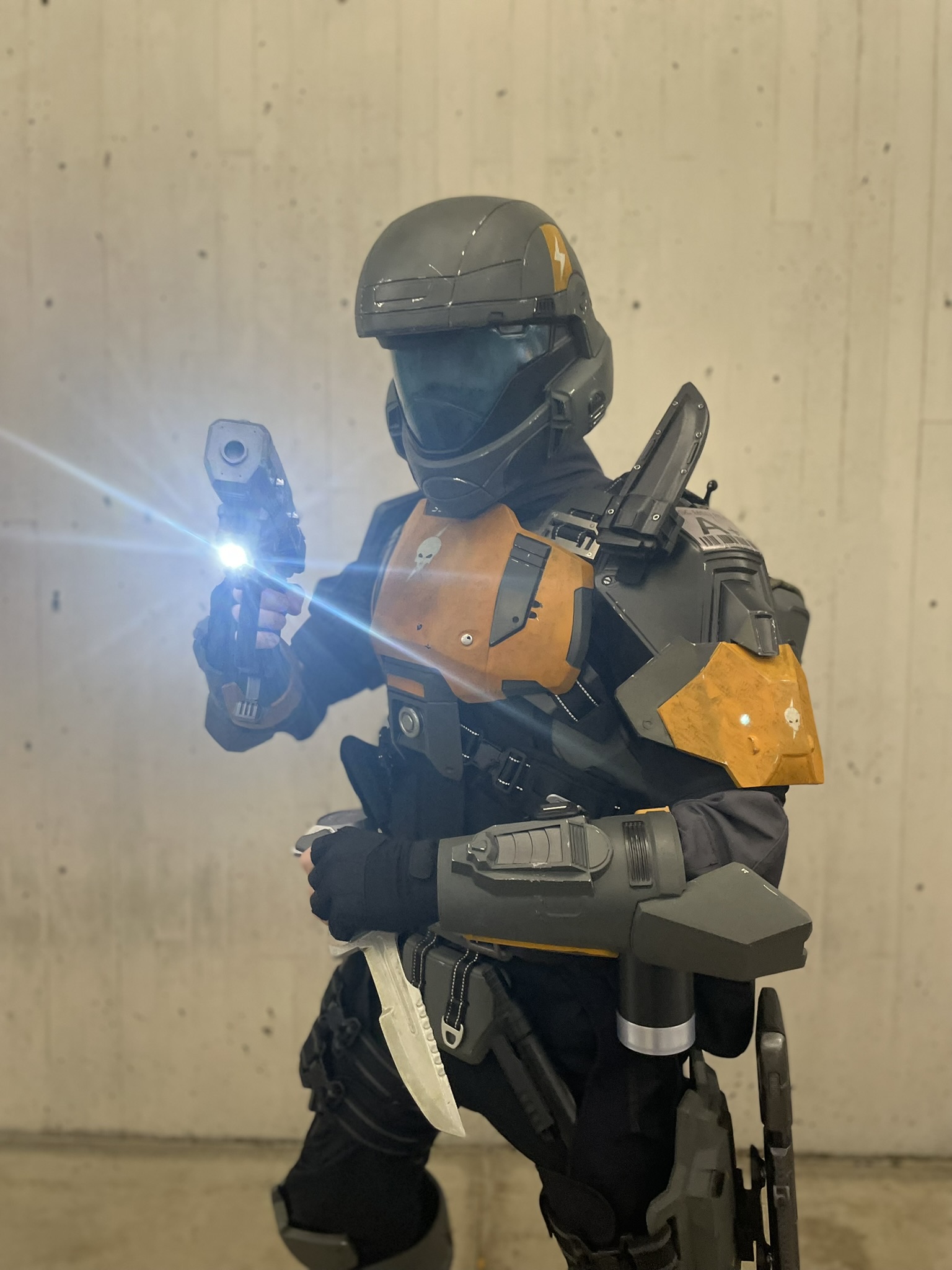 ODST "Scrapper" torso view with custom SOCOM and shoulder knife