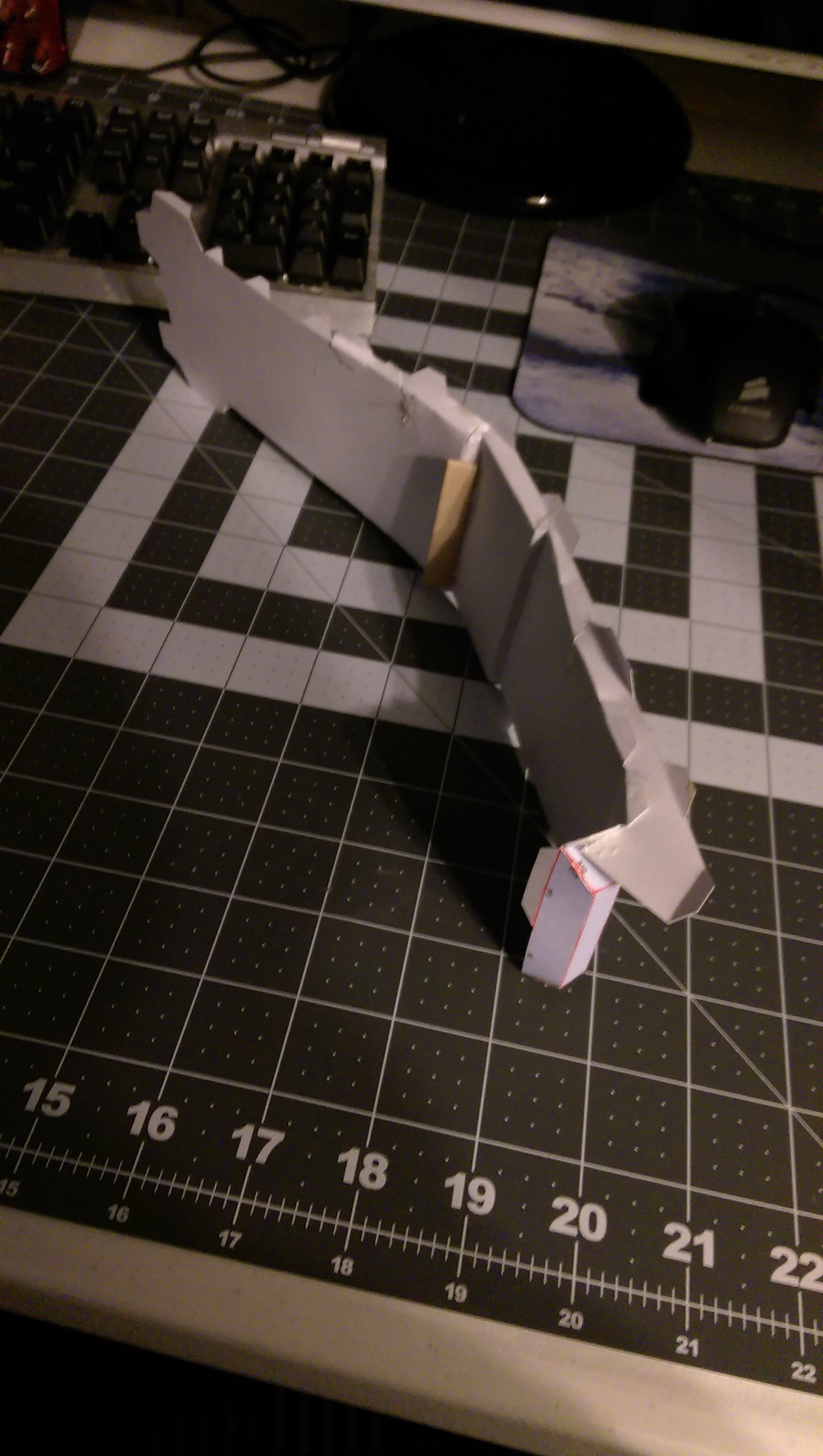 Started folding and gluing.