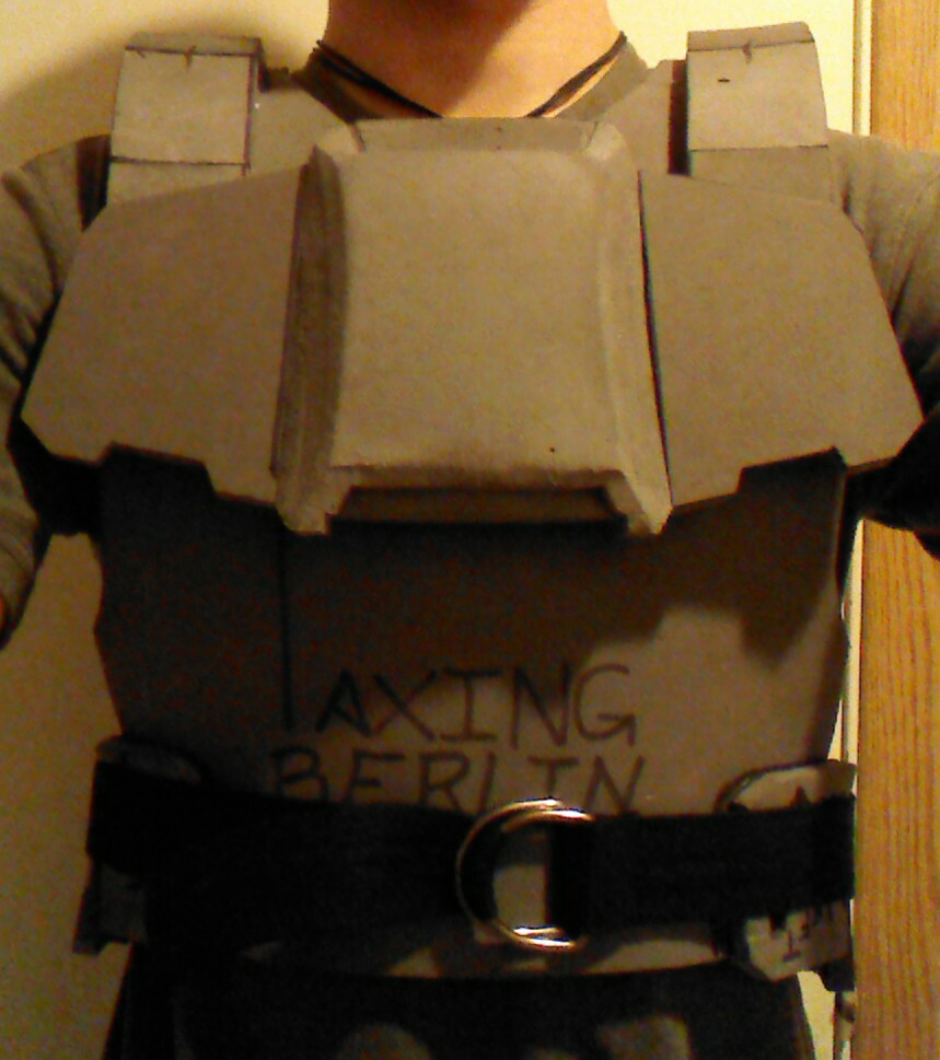 Upperpart of the chest plate. Unpainted but glued on.