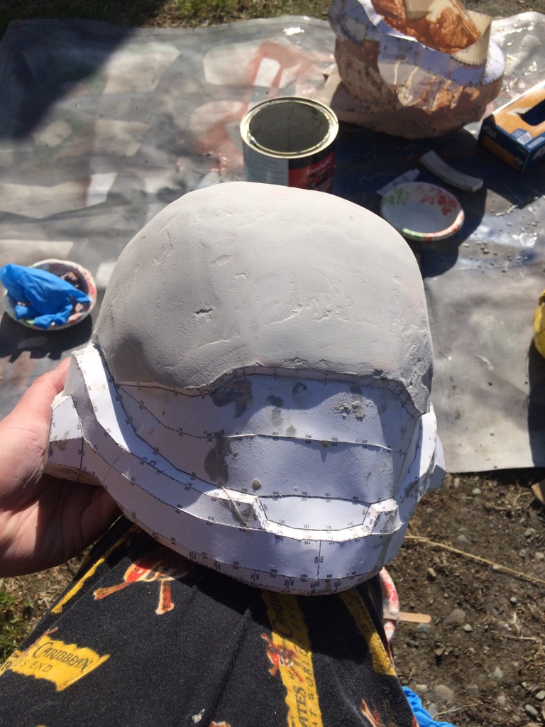 Working on the visor area Halo Costume and Prop Maker Community 405th